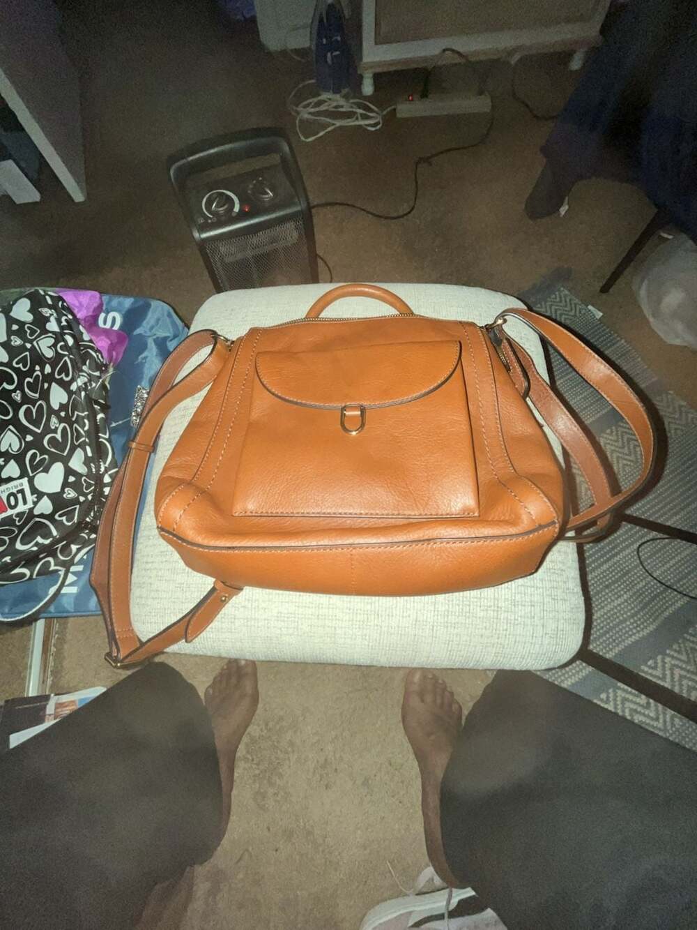 Fossil Parker Leather Backpack Brown Mini